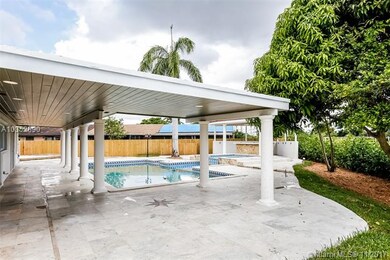 Coral Rock Patio in Covered Porch and Pool Area