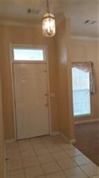 Foyer with dining room on the right