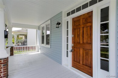 Wide Front Porch adds to the Beauty in the Craftsman Style Exterior... Note the Pretty Stained Front Door ! :)