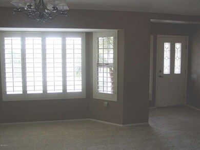 Tile entry and windows in dining area