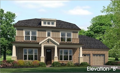 Craftsman-style house with brick siding, concrete 
