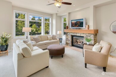 Light and Bright Living Room with cozy gas fireplace!
