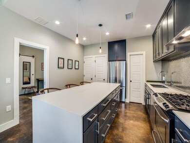 Full pantry closet on the right, stacking laundry in the middle, AC closet on the left. 