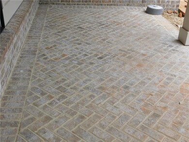 brick floored front porch