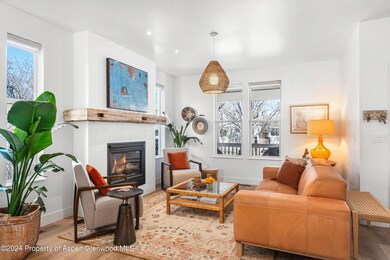 living room with fireplace