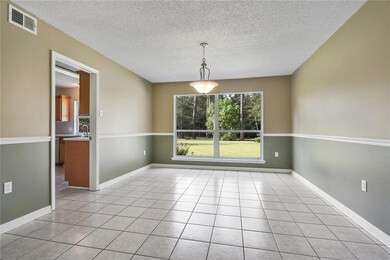 Dining room with great view of the property.