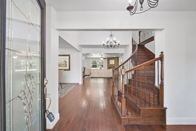 Leaded glass door entry with an inviting feel of home ~