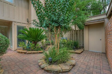 This photo showcases a charming courtyard with a b