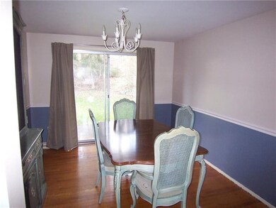 Sliding doors to ground level deck and private bac