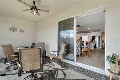 Sliding glass doors from the greatroom to the scre