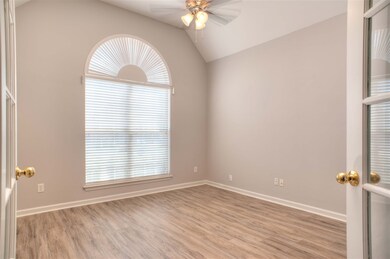 11 ft. Coffered Ceiling in  Office w/French Doors 