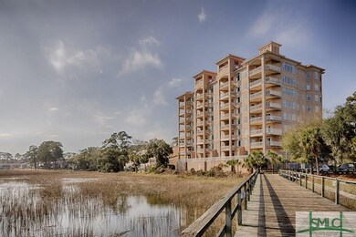 Rear of condo building