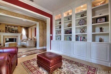 Beautiful custom built-ins in the office/library..