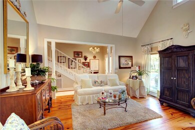 Living Room - Beautiful Heart Pine Wood Floors!