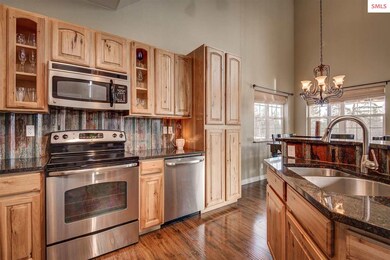 Rustic hickory cabinets, granite countertops