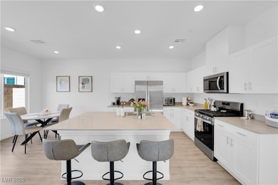 Kitchen featuring visible vents, appliances with s