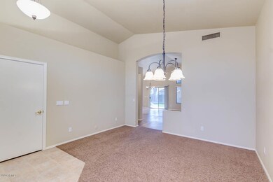 Entry way looking into the family room
