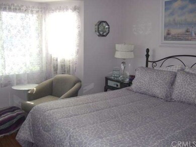 Master bedroom with bay window. 