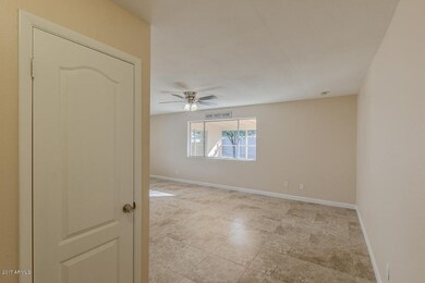 Just inside the front door