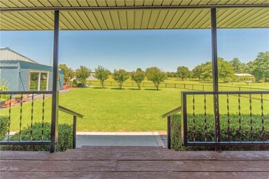 Covered back porch.  Check out that view!