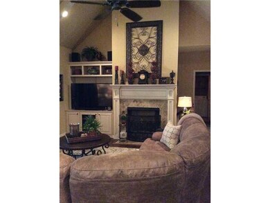 Living Room. Beautiful Gas Log FP W/ Custom Built-Ins