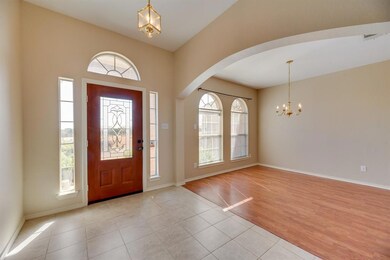 Formal dining room off entry way