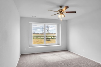 The Princeton II- Primary Bedroom Suite. Sample floor plan photo used for illustrative purposes only. Upgrades, selections options, windows and colors may vary.