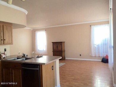 View to great room from kitchen