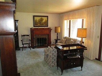 Living Room. Living room with wood burning firepla