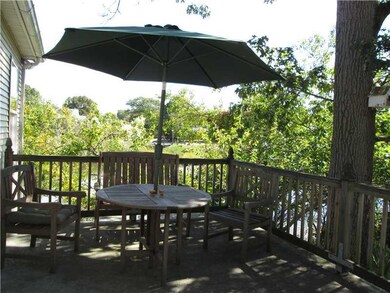 Patio/Deck. Cement patio/deck overlooking salt pon