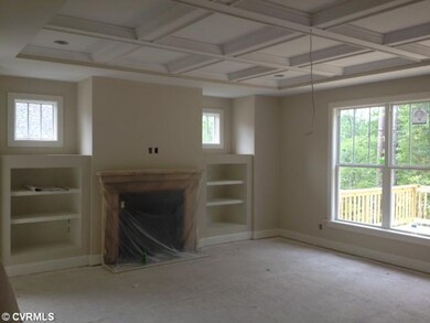 Den/Family/Great Room - Coffered ceiling, Gas Fire