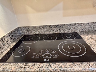 Detailed view of black electric stovetop