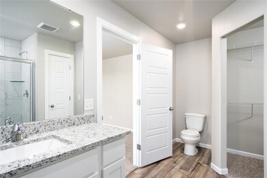 Spacious bathroom countertops are perfect for getting ready in the morning!