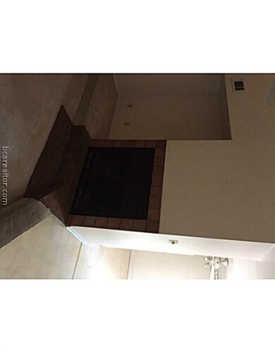 Living Room. with wood burning fireplace