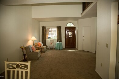 View of living room from dining area