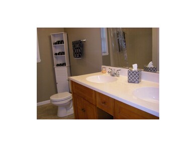 Bathroom remodeled in 2013 with new flooring, doub