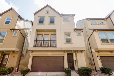 Free standing home features private balcony.