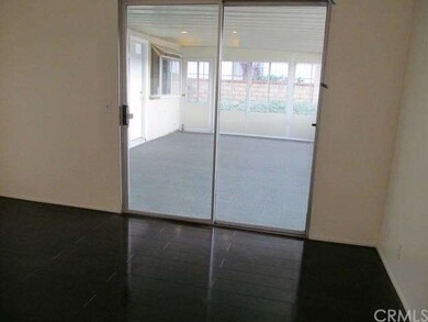 Master bedroom showing a sliding door.