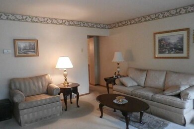Living space leading to kitchen