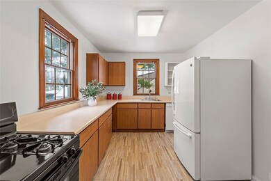 Kitchen has lots of storage
