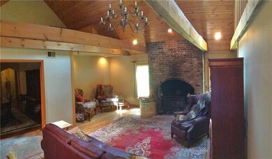 Living room with two loft areas.