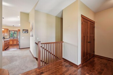 Gorgeous wood floors and matching woodwork.