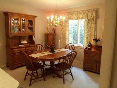 Dining Room. Overlooks woods