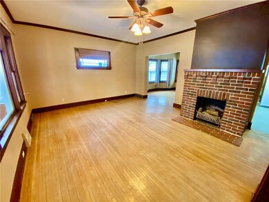 Beautiful floors & a cozy fireplace.