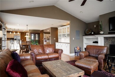 Looking into the dining room and kitchen.