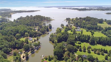 Overhead view of creek and access to bay