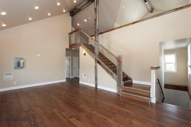2nd Level Living Room, Rustic Industrial Staircase