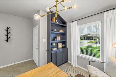 View of the of office from behind the desk.