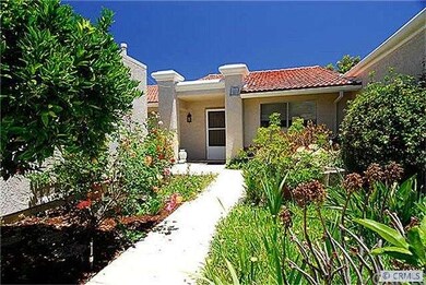 Tranquil foliage leading to front door