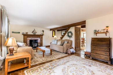 Living room with wood floors